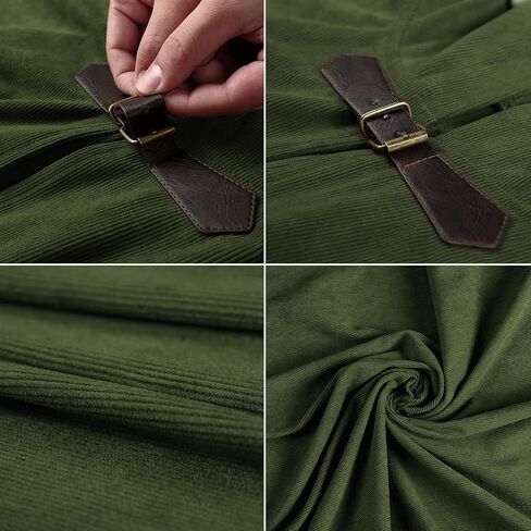 hiifeuer corduroy corduroy cloak مع بروش قابل للتعديل ، الخيال poncho costume case cape ren faire in Saudi Arabia