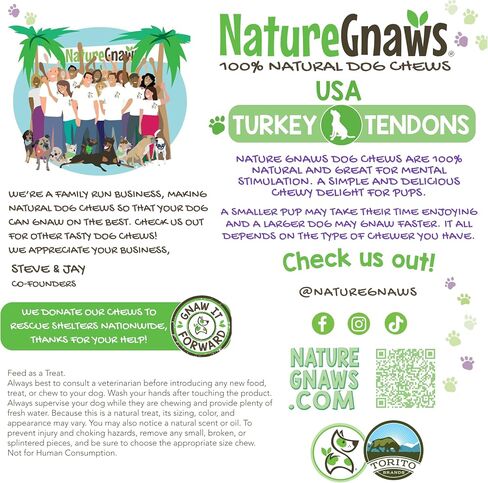 حلقات وتر تركيا من Nature Gnaws USA بحجم 8 أونصة - حلوى مضغ طبيعية للكلاب - صُنعت في الولايات المتحدة الأمريكية in Kuwait