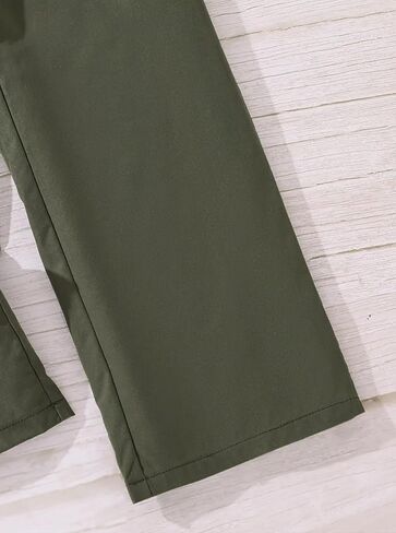 Girls Overalls Short Sleeve Top and Casual Wide Leg Jumpsuit 2 Pieces Outfits in Saudi Arabia