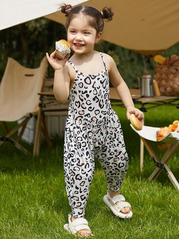 Kislio Toddler Baby Girls Jumpsuit One Piece Mermaid Romper Sleeveless Strap Summer Outfits Pockets Clothes 1-6 Years in Saudi Arabia