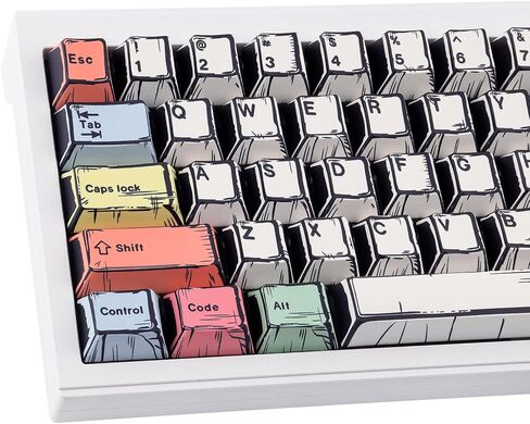 Tsungup PBT Keycaps 138 مفتاحًا Mao Profile Keycaps لطيف رياض الأطفال مخصص Keycaps Pastel Keycaps مجموعة كاملة من صبغ التسامي لتخطيط ANSI Cherry MX Switches لوحات المفاتيح الميكانيكية in Kuwait