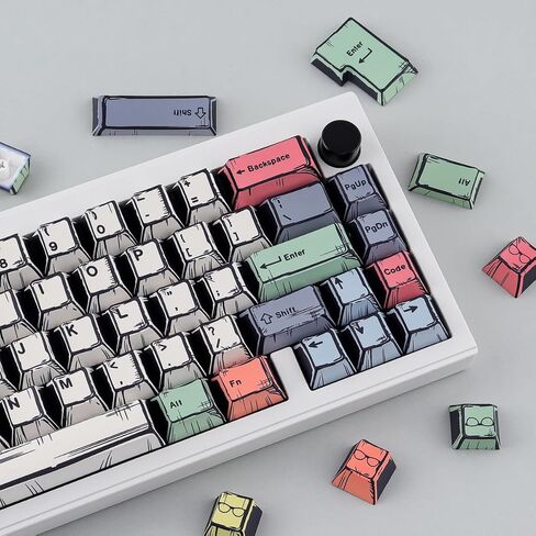 Tsungup PBT Keycaps 138 مفتاحًا Mao Profile Keycaps لطيف رياض الأطفال مخصص Keycaps Pastel Keycaps مجموعة كاملة من صبغ التسامي لتخطيط ANSI Cherry MX Switches لوحات المفاتيح الميكانيكية in Kuwait
