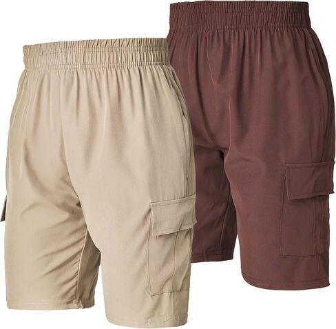 Ultra Performance Men's Nylon Cargo Short's- 2 Pack Mens Golf & Hiking Stretch Shorts with Pockets Quick Dry Short for Men in Saudi Arabia