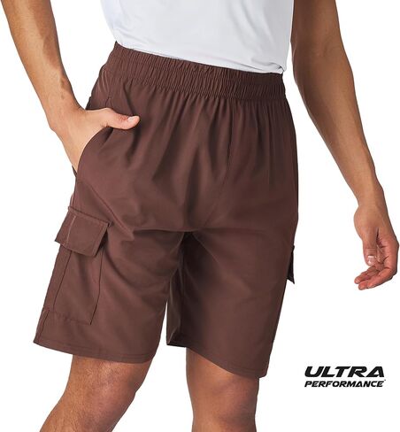 Ultra Performance Men's Nylon Cargo Short's- 2 Pack Mens Golf & Hiking Stretch Shorts with Pockets Quick Dry Short for Men in Saudi Arabia