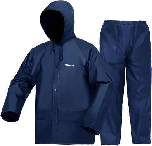 Rain Suits for Men Ultra-Lite Waterproof Protective Rain coats Rain Gear Workwear Fits Men Women in Saudi Arabia