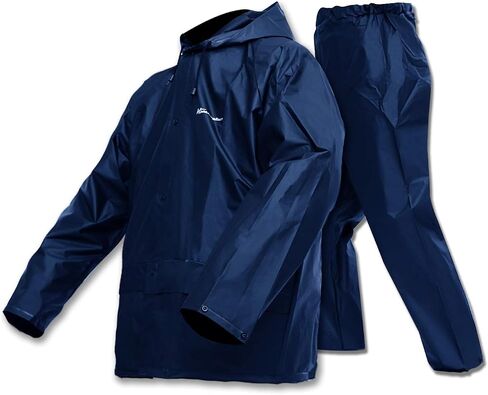 Rain Suits for Men Ultra-Lite Waterproof Protective Rain coats Rain Gear Workwear Fits Men Women in Saudi Arabia