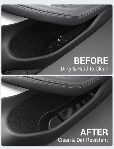 BASENOR 2025 2024 Tesla Model 3 Door Side Storage Box, Door Pocket Liners, TPE Front & Rear Side Organizer Tray Protector Liner for Model 3 Highland Refresh Accessories Set of 4 in Kuwait