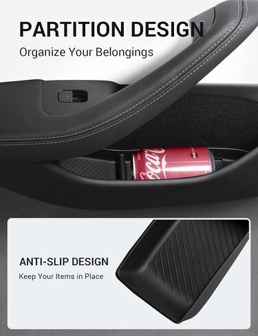 BASENOR 2025 2024 Tesla Model 3 Door Side Storage Box, Door Pocket Liners, TPE Front & Rear Side Organizer Tray Protector Liner for Model 3 Highland Refresh Accessories Set of 4 in Kuwait