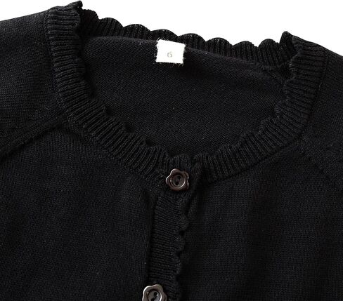 Girls Cardigan Sweater Long Sleeve Knit Bolero Shrug Cropped Tops Kids Cardigans with Button in Kuwait
