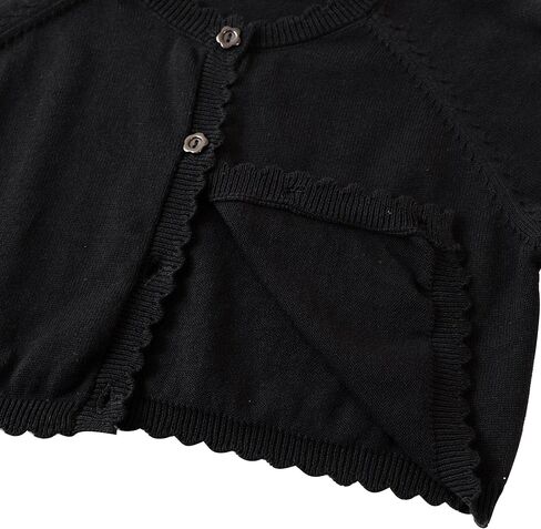 Girls Cardigan Sweater Long Sleeve Knit Bolero Shrug Cropped Tops Kids Cardigans with Button in Kuwait