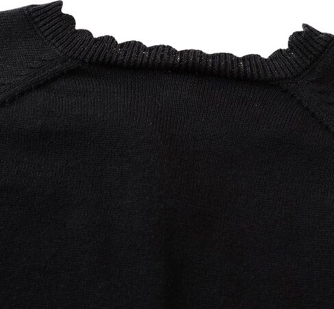 Girls Cardigan Sweater Long Sleeve Knit Bolero Shrug Cropped Tops Kids Cardigans with Button in Kuwait