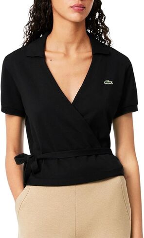 Lacoste Women's Crossover Stretch Pique Polo Shirt in Saudi Arabia