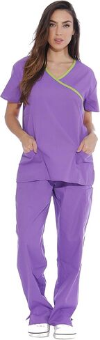Just Love Women's Scrub Sets Medical Scrubs (Mock Wrap) in Saudi Arabia