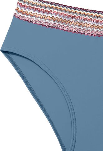 Girls Swimsuits Two Piece Bikini Set Criss Cross Halterneck Woven Contrast Trim Bathing Suits for 9-16Y in Saudi Arabia