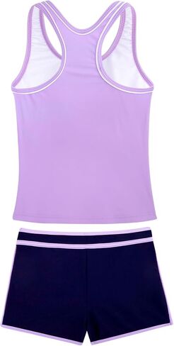 Belovance Girls Swimsuit من قطعتين Tankini بدلات السباحة المتسابقين السباحة مع شورتات رياضية الأطفال في سن المراهقة يرتدي 5-14 سنة in Kuwait