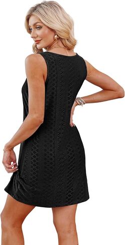 Swimsuit Coverup for Women 2025 Bathing Suit Beach Vacation Clothes for Women Crew Neck Twisted Dress in Saudi Arabia