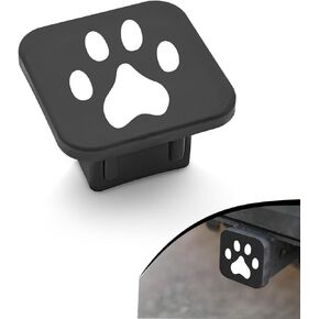 2 Inch Trailer Hitch Cover, Dog Paw Rubber Dustproof Waterproof Plug, Tow Hitch Square Mouth Receiver Plug Protector, Tow Hitch Cover for Most Vehicles, SUV, RV, Pickup, ATV (Buckle Type)