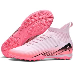 Men's Soccer Shoes Cleats Professional High-Top Athletic Turf Football Shoes Outdoor/Indoor Professional Futsal Football Training Sneakers