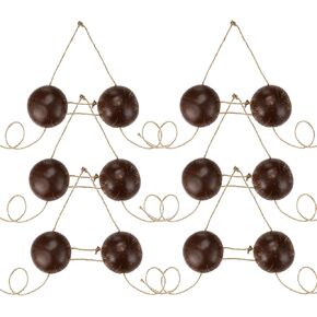 6 Pcs Hawaiian Coconut Shell Chest Bra with Cord Novelty Coconut Bikini Top for Women Bikini Luau Party Summer Party