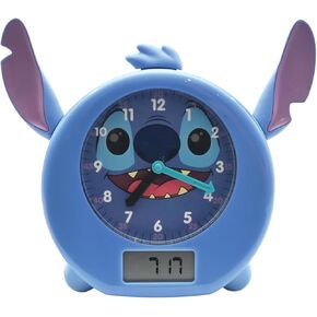 Lexibook, Disney Stitch, My Sleep Companion, Alarm Clock, nightlight, Dawn Simulator and Storyteller, with Power Cord, Blue, RLT100D