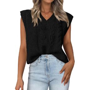 BTFBM WOMENS SWEETER STES 2025 Summer V الرقبة خواص بلا أكمام بلا أكسي