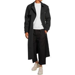 Runcati Mens Trench Coat Double Breasted Belted Windbreaker Jackets Lapel Lightweight Long Jacket Casual Overcoat