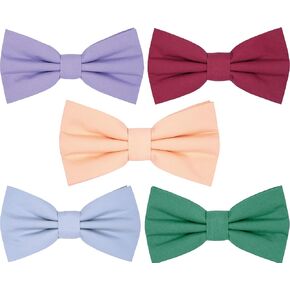 الأولاد القطن روابط 5 قطع ، Bowties الكلاسيكية مسبقا قابلة للتعديل قابلة للضبط القوس bowtie للأطفال in Kuwait