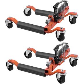 مجموعة Car Wheel Dolly Jack من 4 ، 1500 رطل سيارة هيدروليكية دولي ، بكرات ثقيلة مع دواسة القدم لمقطورة RV Truck ، الأحمر