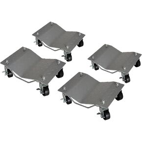 Wheel Dolly Set of 4-6000 LBS Capacity, 16"x12" Heavy-Duty Car Moving Dollies with 360° Swivel Casters, Tire Carts for Garage, Auto Repair, Vehicle Storage