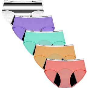 Teen Girls Period Underwear for Heavy Flow High absorbency Kids Period Panties Leakproof Soft Cotton Briefs
