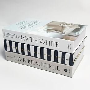 3Pcs Decorative Books, Decor Books, Fake Books for Decoration, Living Room Display, Tabletop or Shelf Décor, Contemporary Stacked Hardcover Display Books.