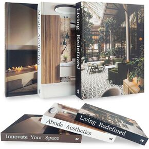 Fake Decorative Books for Home Decor - Coffee Table Books Decor for Living Room - Faux Books for Book Shelf Decor - Fashion Books for Decoration on Console Table, Entry Table - Interior Design Books Set of 3