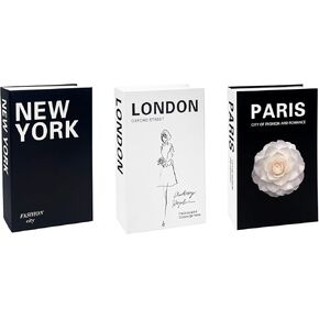 3Pcs Modern and Fashionable Minimalist Decoration Books, Luxury Decoration Fake Books, TV Stand Living Room Bookshelf, Black and White Home Decoration Ornaments
