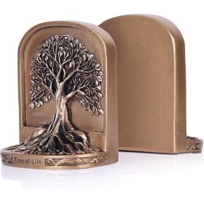 مجموعة Bookends ذات اللون البرونزي العتيقة ، ومحجّنات زخرفية للأرفف أو خزانة الكتب ، ومكتبات ثقيلة غير مقطوعة لديكور سطح المكتب ، ومكتب المكتبة ديكور ، هدية ديكور المنزل (اللون البرونزي)