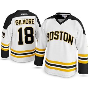 الشباب 18 Happy Gilmore Sanders مخيط فيلم الهوكي Jersey White Kids S-XL