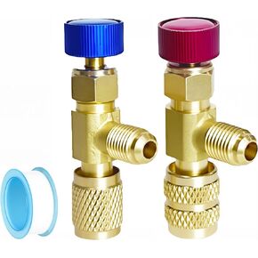 CD2060 CD2080 Refrigerant Charging Valve R22/R410,Hvac Core Depressor Tool for R12 R22 1/4" Male and Female,R410 1/4" and 5/16" Female，hvac valve core removal tool core depressor tool hvac