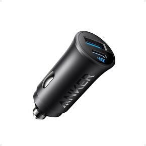شاحن سيارة Anker USB-C، محول سيارة بمنفذين من النوع C بقدرة 30 وات، شاحن سيارة iPhone مع PowerIQ 3.0، لسلسلة iPhone 15/14/13/12، وسلسلة Samsung Galaxy S23/S22/S21، وiPad Pro، وAirPods، و أكثر