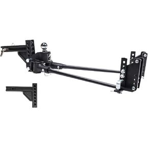 Blue Ox BXW0650 TrackPro Weight Distribution Hitch - 600lb Tounge Weight, 7 Hole Shank for 2" Receivers, 2" Ball, Black