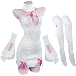 KORURACLUB Bow Sweater Costume（3-PIECE SET） premium sweater cosplay lingerie Bow Sweater succubus lingerie
