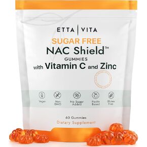 Sugar-Free NAC Gummies (Immune Support Complex) N-Acetyl Cysteine, Vitamin C & Zinc - Supports Respiratory Health, Liver Detox & Cleanse, Kidney Function, NAC Supplement for Kids and Adults - Vegan