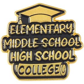 Graduation Season Elementary Middle School High School College Done Enamel Lapel Pin Metal Doctoral Hat Shape Badge Brooch For Graduate