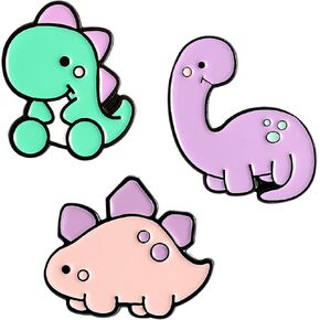 ROFARSO Dinosaur Enamel Lapel Pin Set Cute Animal Pin, Accessory for Backpacks Clothing Bags Hats Shirts (3pics pin set)