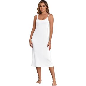 Long Slip Dress for Women Adjustable Spaghetti Straps Full Slip for Women Under Dresses Cami Midi Dresses Nightgown