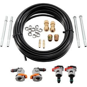 Automotive 25 Feet Nylon Fuel Line Tubing Replacement Fuel Line Repair Kit 5/16 (8mm) FLK-56