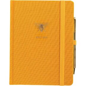 Graphique Bee المبطنة مجلة Plus Pen Luxe Collection ، دفتر Notes Hardcover للمذكرات للكتابة ، نقش رقائق الذهب ، 160 صفحة ، 6 "× 8"
