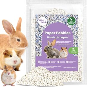 Mini & Moe Small Animal Paper Pelelet Bedding: الرائحة والرطوبة الطبيعية للورق الطبيعي الفراش - لخنازير غينيا ، الهامستر ، والأرانب ، 3.96 رطل in Kuwait