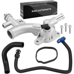 902-846 Upgrade Aluminum Water Outlet Thermostat Housing & Hose 13251447 For Chevy 11-16 Cruze,12-20 Sonic,15-20 Trax,13-21 Encore 1.4L Replaces# 25193922 55565334 1511105 55596898