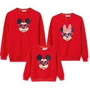 Disney Christmas Family Matching Outfits Funny Classic Print Long Sleeve Top Sweatshirt