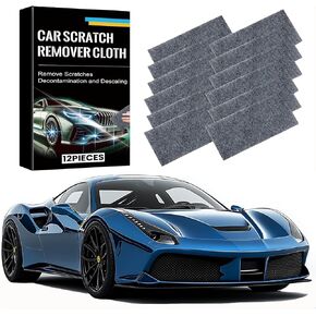 12 Pack Nano Sparkle Cloth Car Scratch Remover, 2025 Upgrade Nanosparkle Cloth for Car Scratches Nano Magic Cloth for Easy Scratch & Water Spot Removal, Surface Polishing for All Vehicle Colors