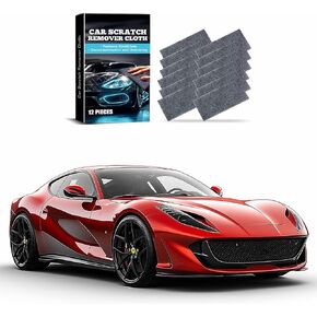12 PCS Nano Sparkle Cloth Car Scratch Repair – Nano Technology Scratch Remover for Cars, Easily Fix Paint Scratches, Water Spots, and Stains, Suitable for All Car Colors and Models